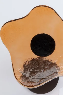 KARE Design Sohvapöydät*Lava Sivupöytä, Valettu Lasi, Oranssi Ø30cm