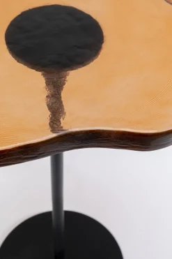 KARE Design Sohvapöydät*Lava Sivupöytä, Valettu Lasi, Oranssi Ø30cm