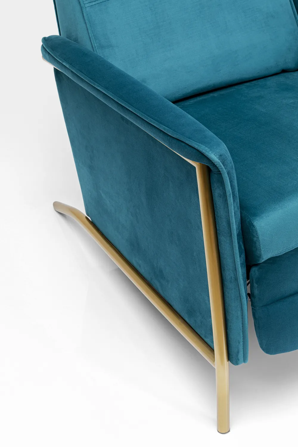 KARE Design Olohuone|Nojatuolit*Lazy Velvet Lepotuoli, Sininen