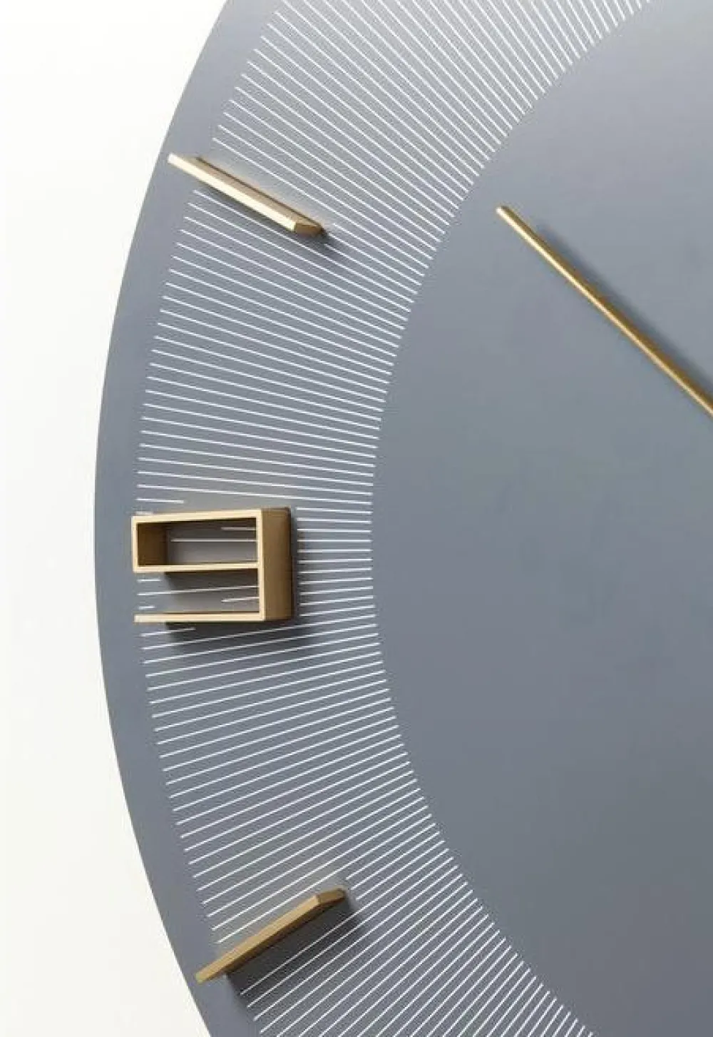 KARE Design Kellot*Leonardo Seinäkello Harmaa/kulta Ø49cm