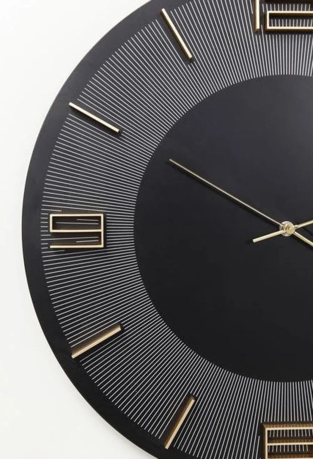 KARE Design Kellot*Leonardo Seinäkello Musta/kulta Ø49cm