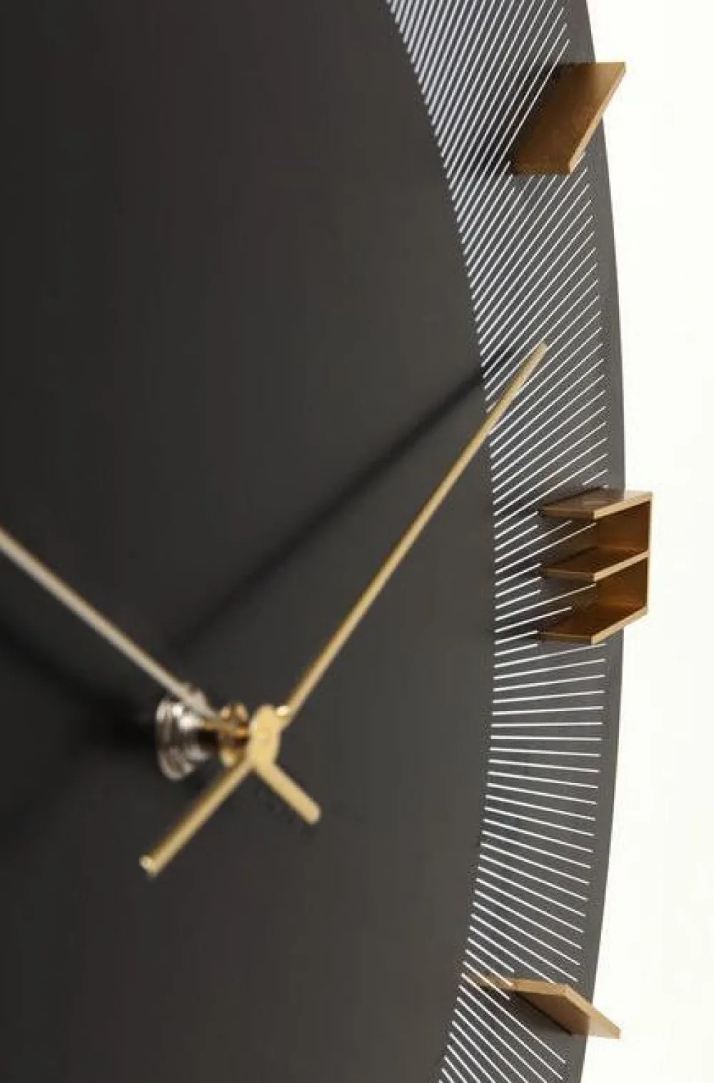 KARE Design Kellot*Leonardo Seinäkello Musta/kulta Ø49cm