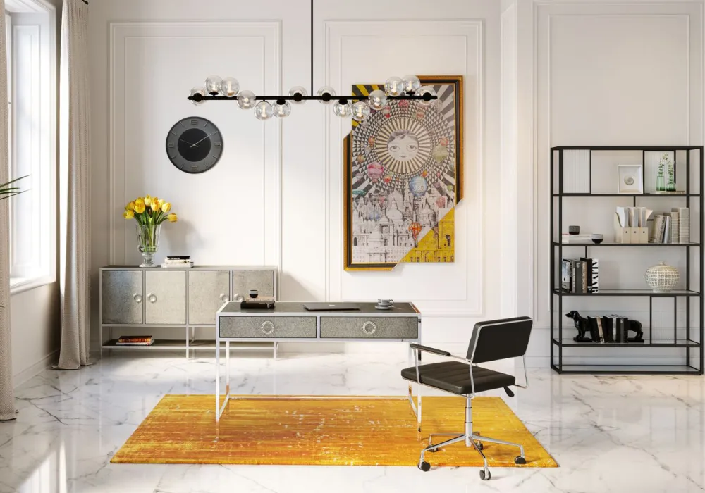 KARE Design Kellot*Leonardo Seinäkello Musta/kulta Ø49cm