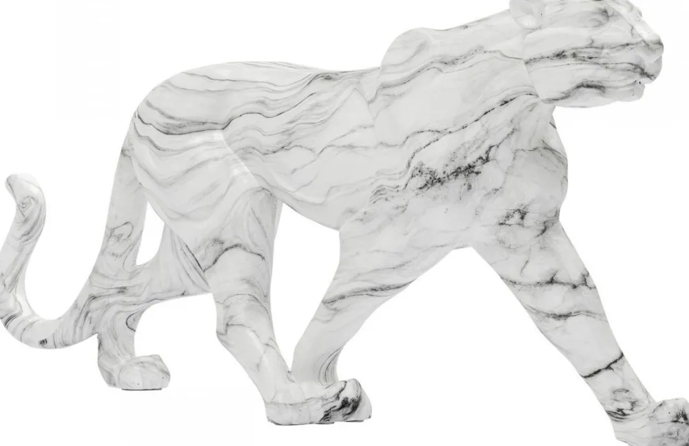 KARE Design Jalalliset Koriste-Esineet*Leopard Marble Leopardi Koriste-esine, Marmori 129cm