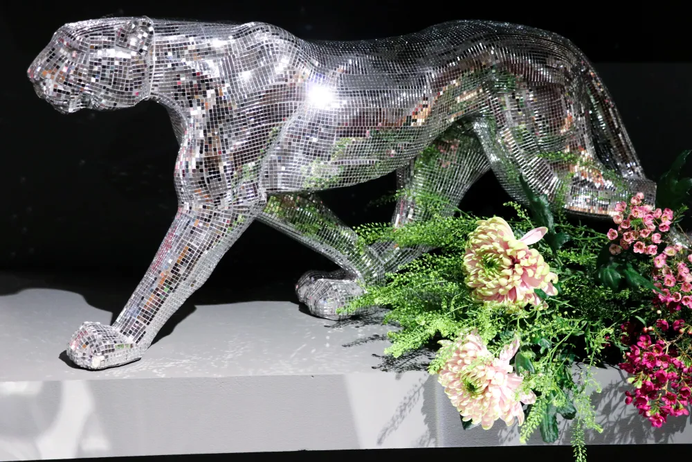 KARE Design Jalalliset Koriste-Esineet*Leopard Mosaic Leopardi Koriste-esine, Mosaiikki 129cm