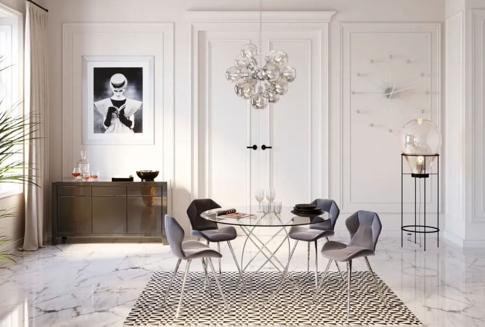 KARE Design Kellot*Like Umbrella Balls Seinäkello , Kromi