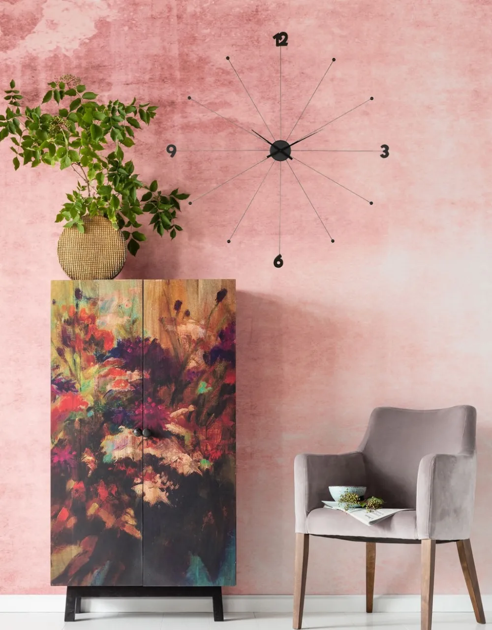 KARE Design Kellot*Like Umbrella Seinäkello, Musta