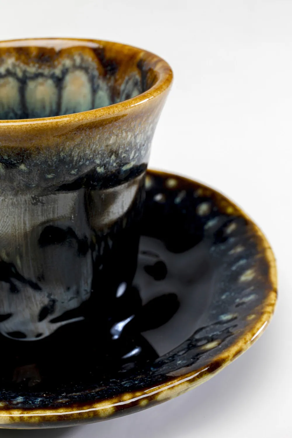 KARE Design Kupit*Lio Espresso Kuppi Lautasella Tummansininen 2-setti