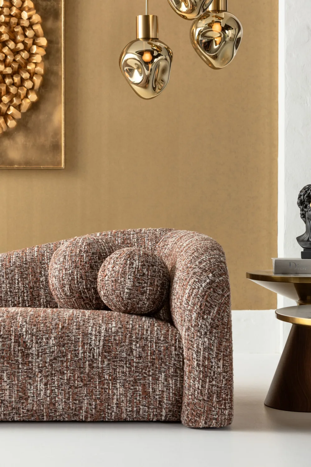 KARE Design Sohvat*Livia Melange Brown 3-istuttava Sohva 261cm