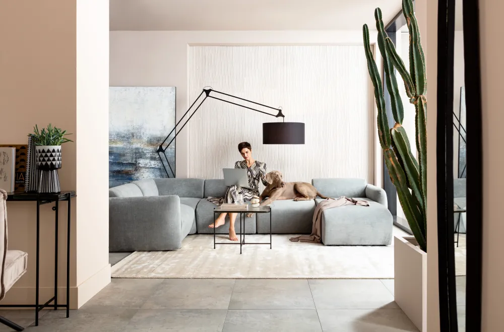 KARE Design Olohuone|Kulmasohvat*Living Landscape 2 Lucca Harmaa, Oikea 328cm