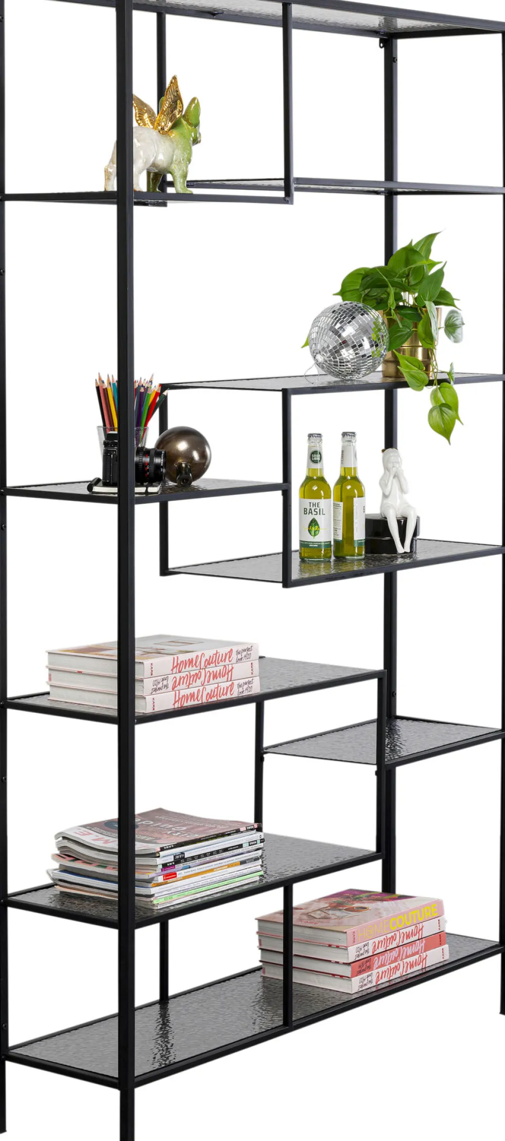 KARE Design Hyllyt*Loft Black Bubble Hylly, Kirjahylly Musta 115x195cm