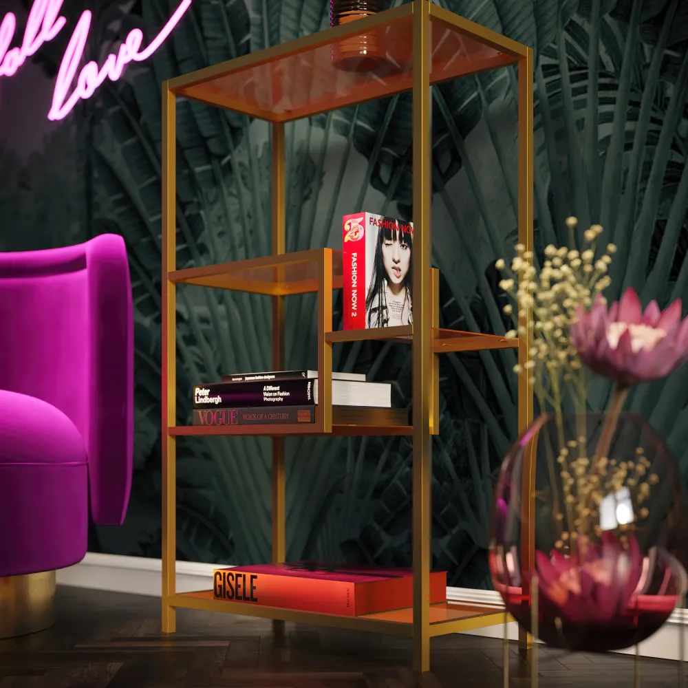 KARE Design Olohuone|Hyllyt*Loft Hylly, Kulta 100x60cm