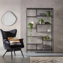 KARE Design Olohuone|Hyllyt*Loft Hylly, Musta 115x195cm