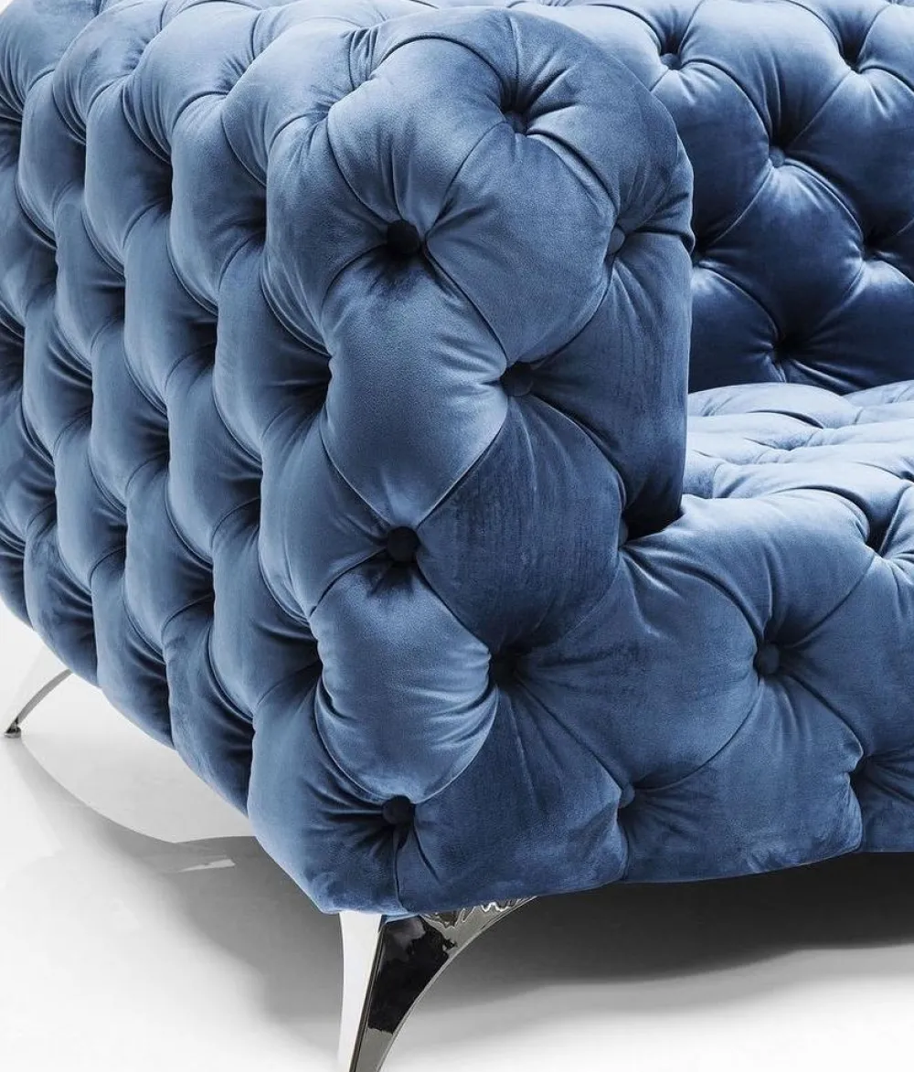 KARE Design Sohvat|Olohuone*Look Sohva 2-istuttava,samettia, Sininen