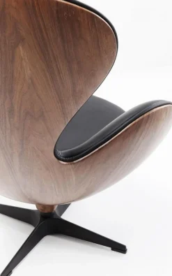 KARE Design Nojatuolit*Lounge Kääntyvä Nojatuoli, Musta/pähkinä