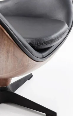 KARE Design Nojatuolit*Lounge Kääntyvä Nojatuoli, Musta/pähkinä