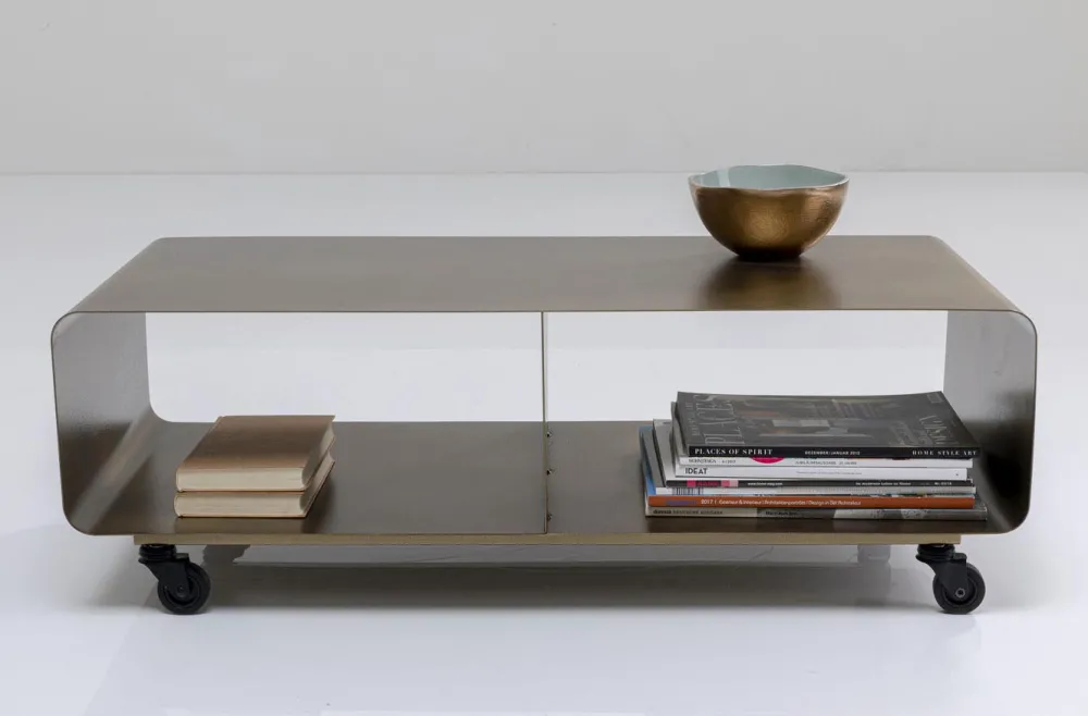 KARE Design Tv -Tasot*Lounge M Mobil Tv-taso, Pronssi 90x30cm