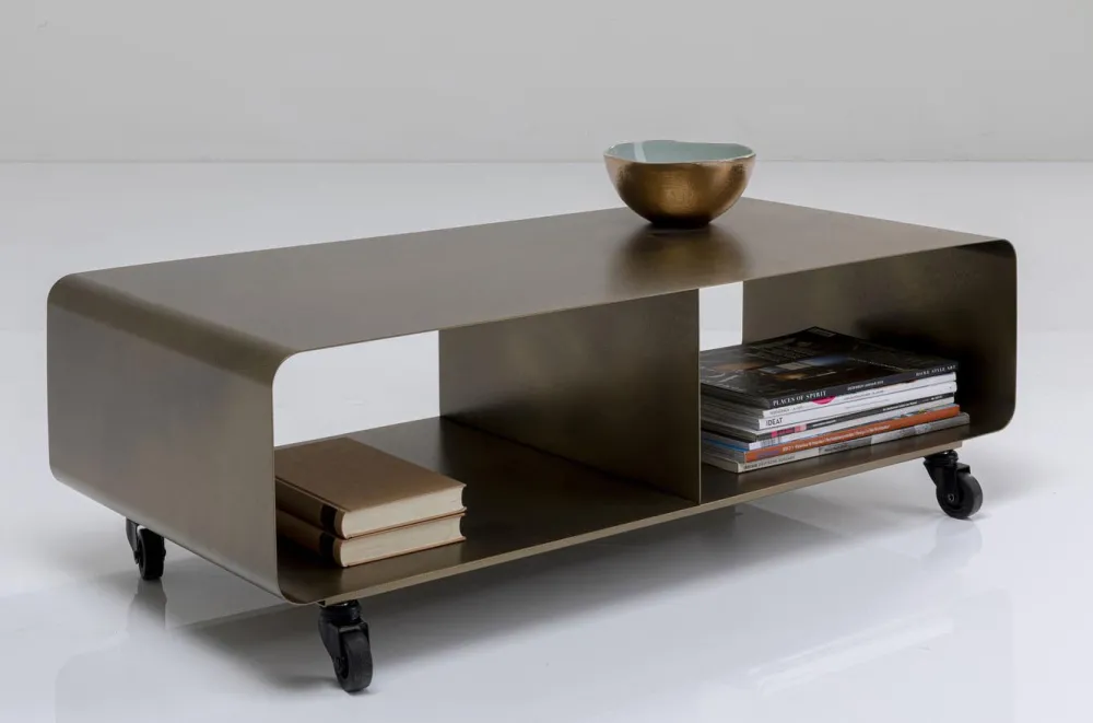 KARE Design Tv -Tasot*Lounge M Mobil Tv-taso, Pronssi 90x30cm