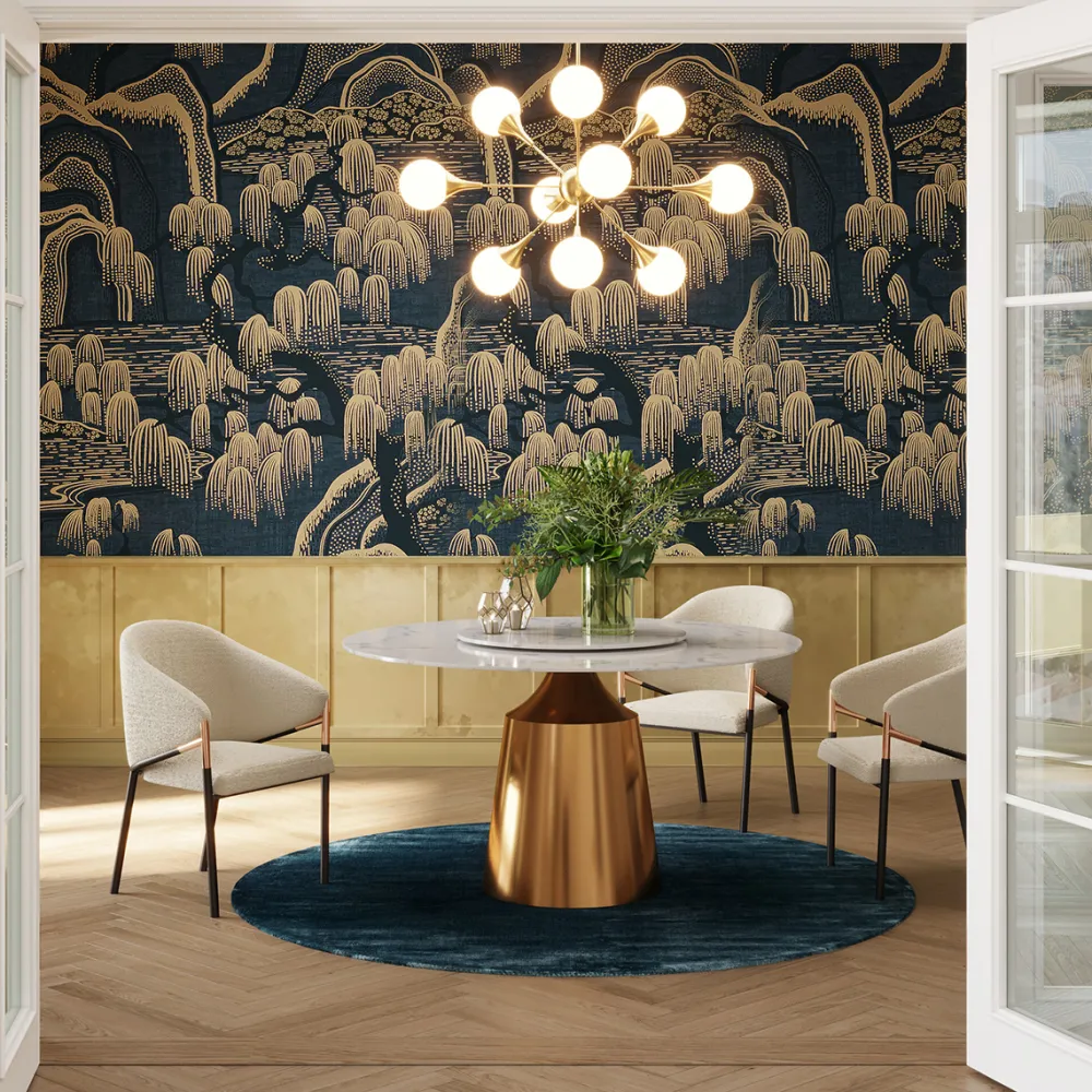 KARE Design Pöydät*Lucia Pyöreä Ruokapöytä - Marmori Pöytälevy Ø135cm