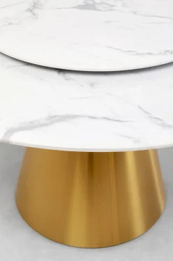 KARE Design Pöydät*Lucia Pyöreä Ruokapöytä - Marmori Pöytälevy Ø135cm