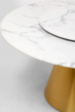 KARE Design Pöydät*Lucia Pyöreä Ruokapöytä - Marmori Pöytälevy Ø135cm