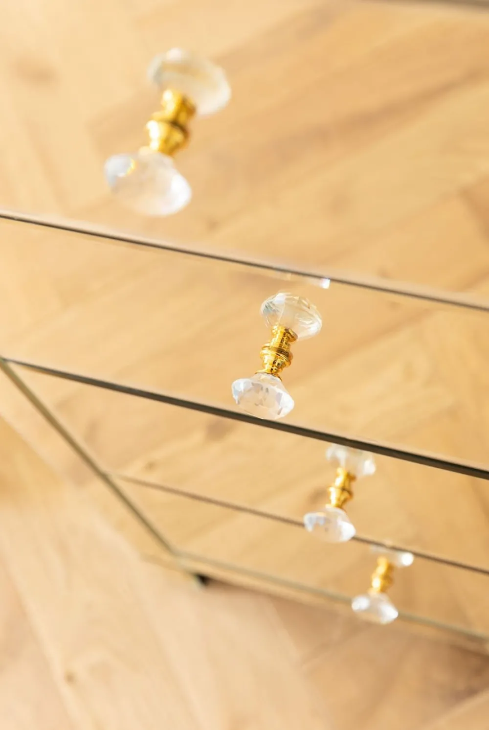 KARE Design Senkit|Olohuone*Luxury Pearl Korkea Lipasto, 5 Laatikkoa, Peililasia