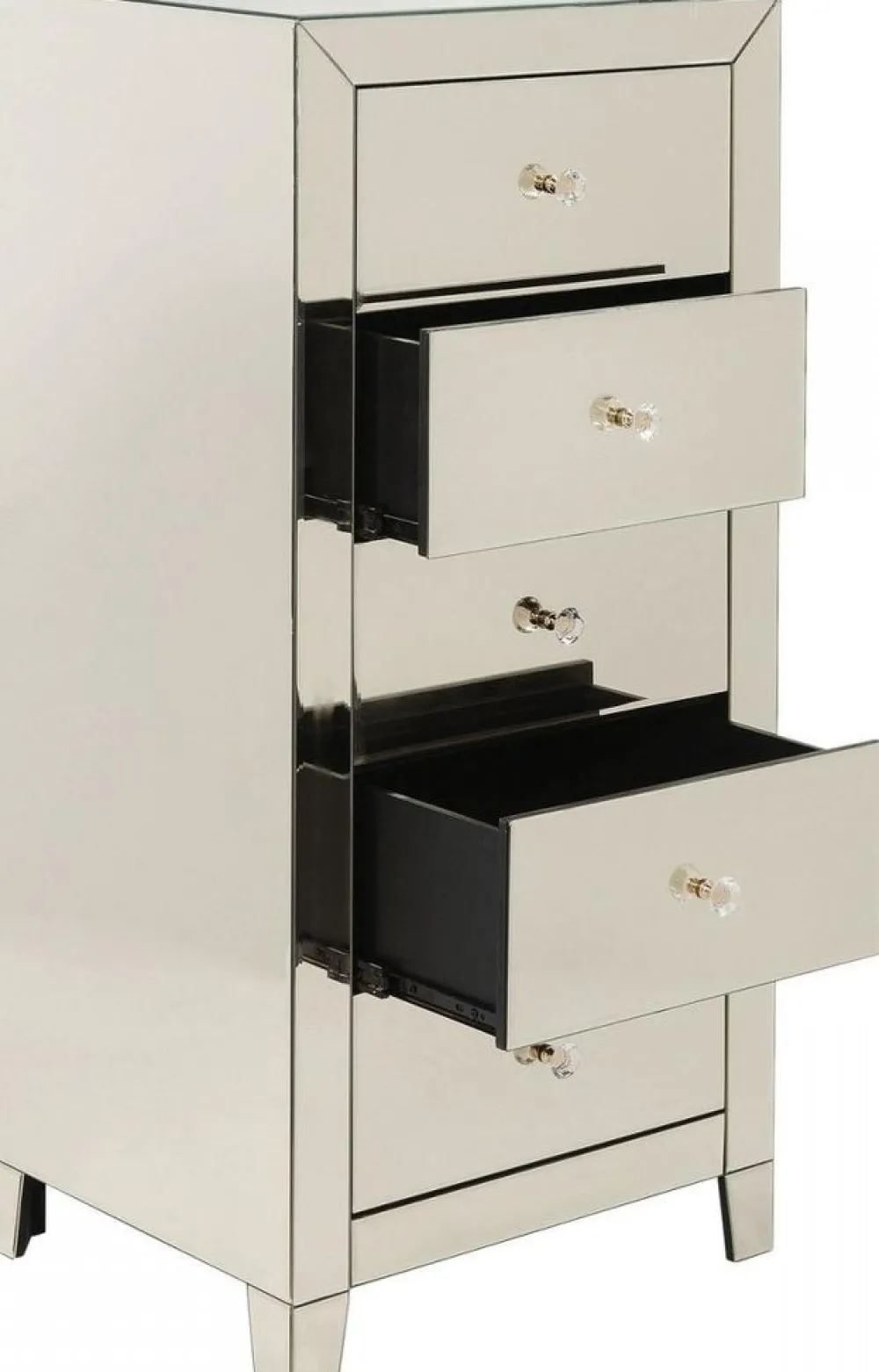 KARE Design Senkit|Olohuone*Luxury Pearl Korkea Lipasto, 5 Laatikkoa, Peililasia