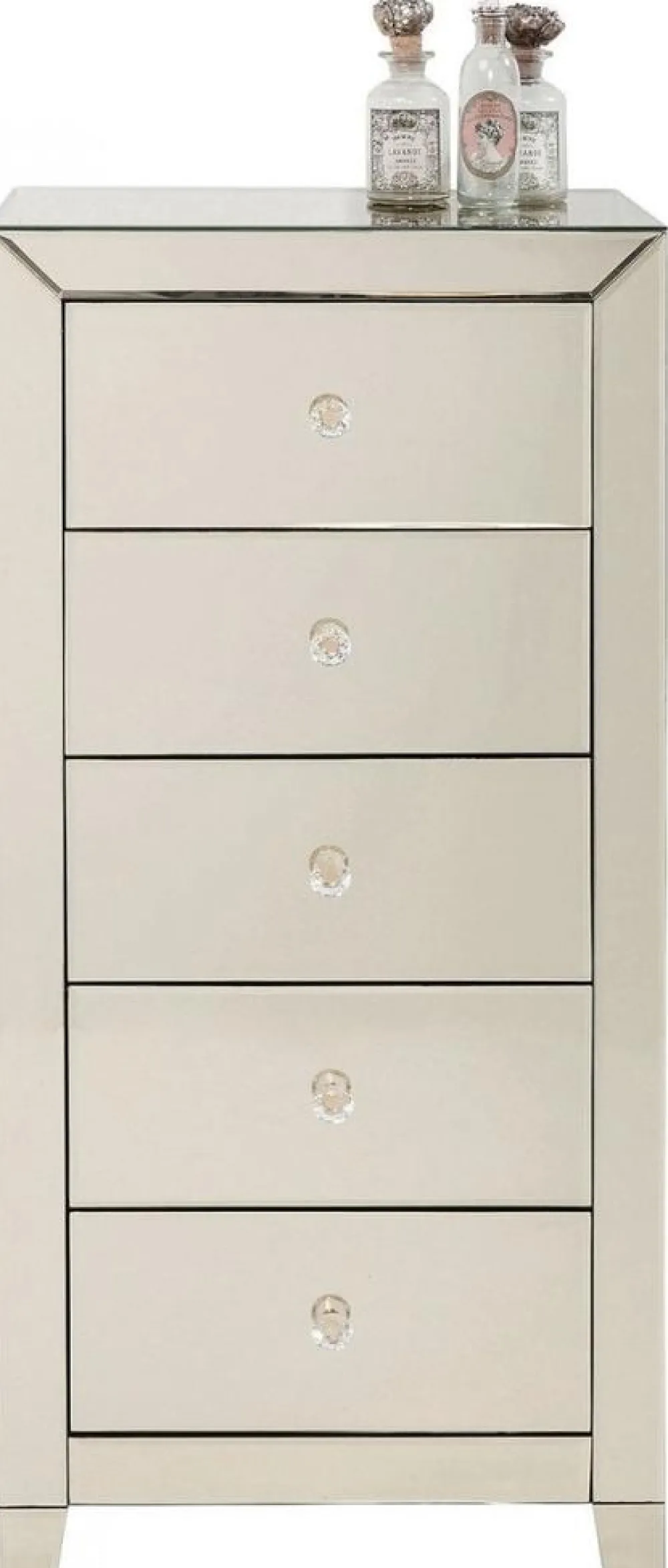 KARE Design Senkit|Olohuone*Luxury Pearl Korkea Lipasto, 5 Laatikkoa, Peililasia