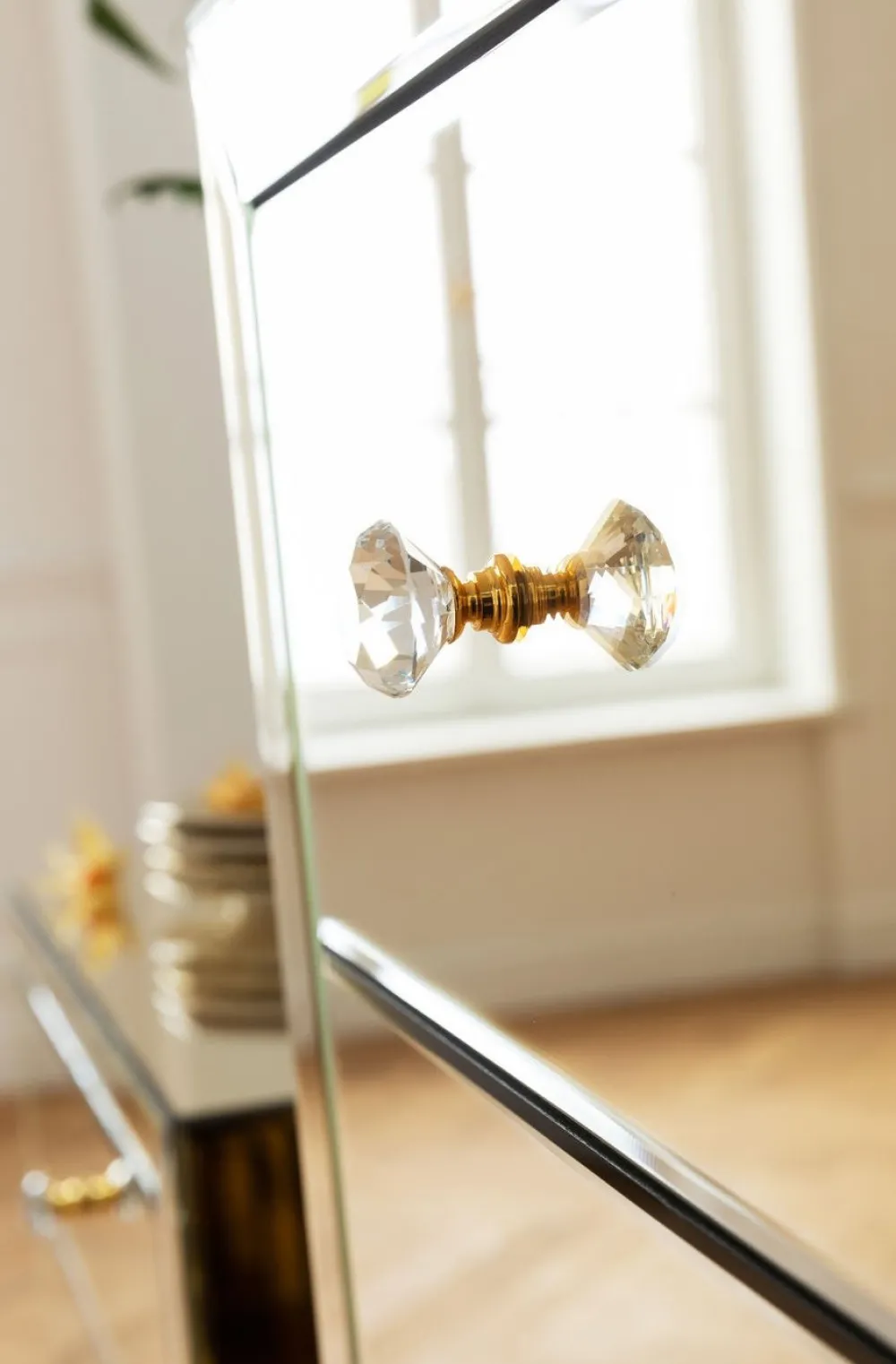 KARE Design Senkit|Olohuone*Luxury Pearl Korkea Lipasto, 5 Laatikkoa, Peililasia