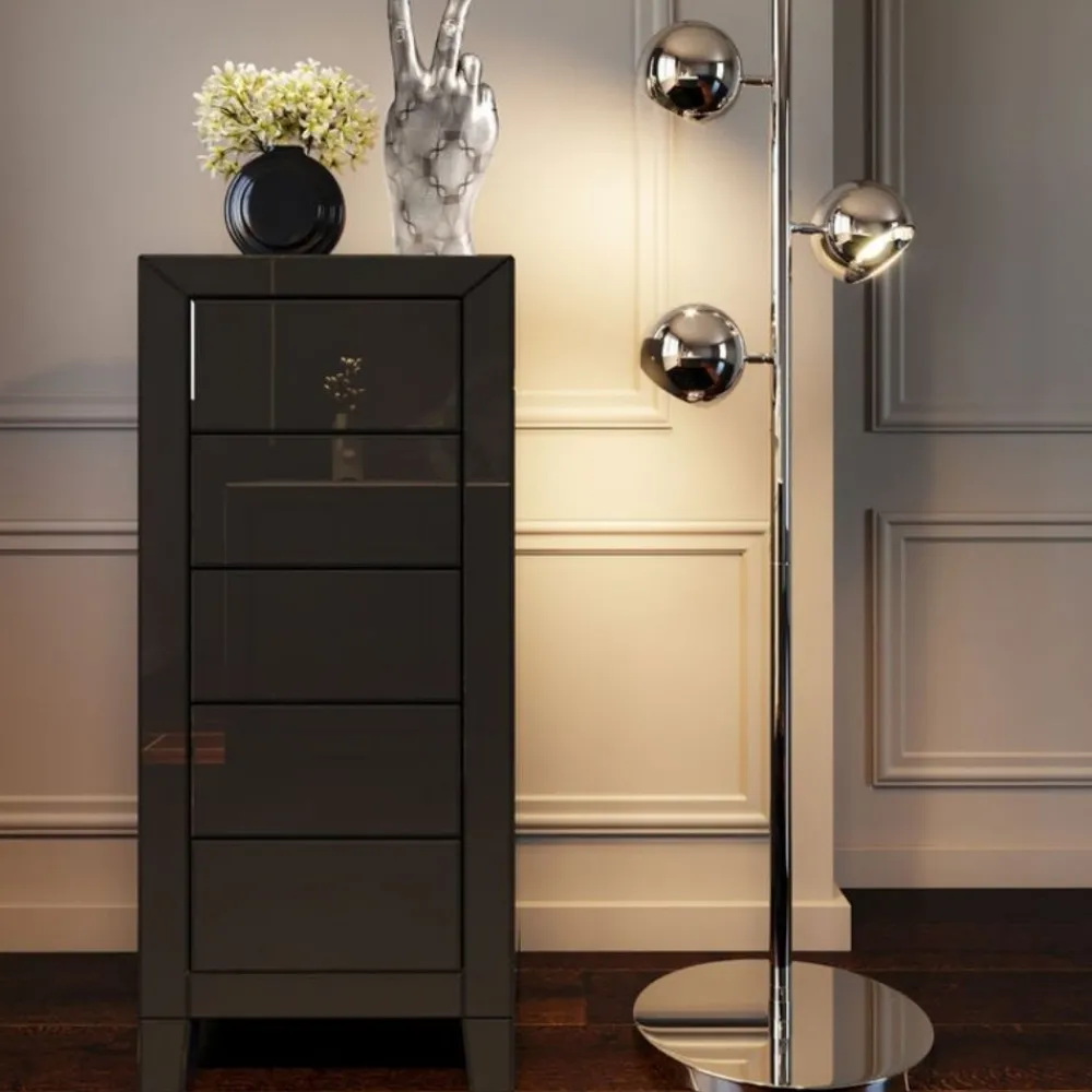 KARE Design Senkit|Lipastot*Luxury Push Korkea Lipasto 5 Laatikkoa, Harmaa