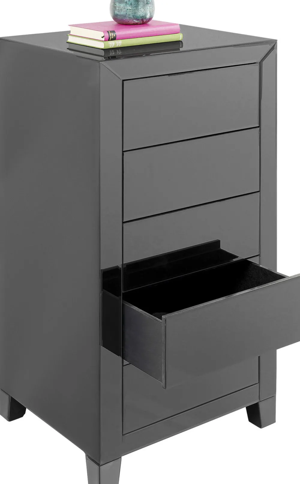 KARE Design Senkit|Lipastot*Luxury Push Korkea Lipasto 5 Laatikkoa, Harmaa