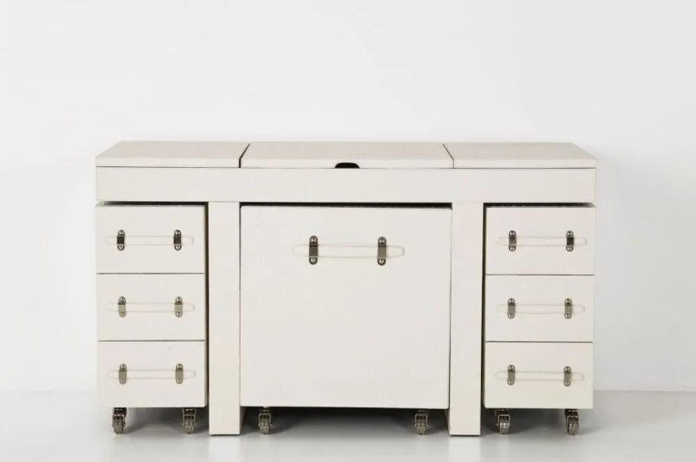 KARE Design Konsolipöydät Ja Sivupöydät*Make Up Combination Diva Croco Meikkipöytä, Valkoinen