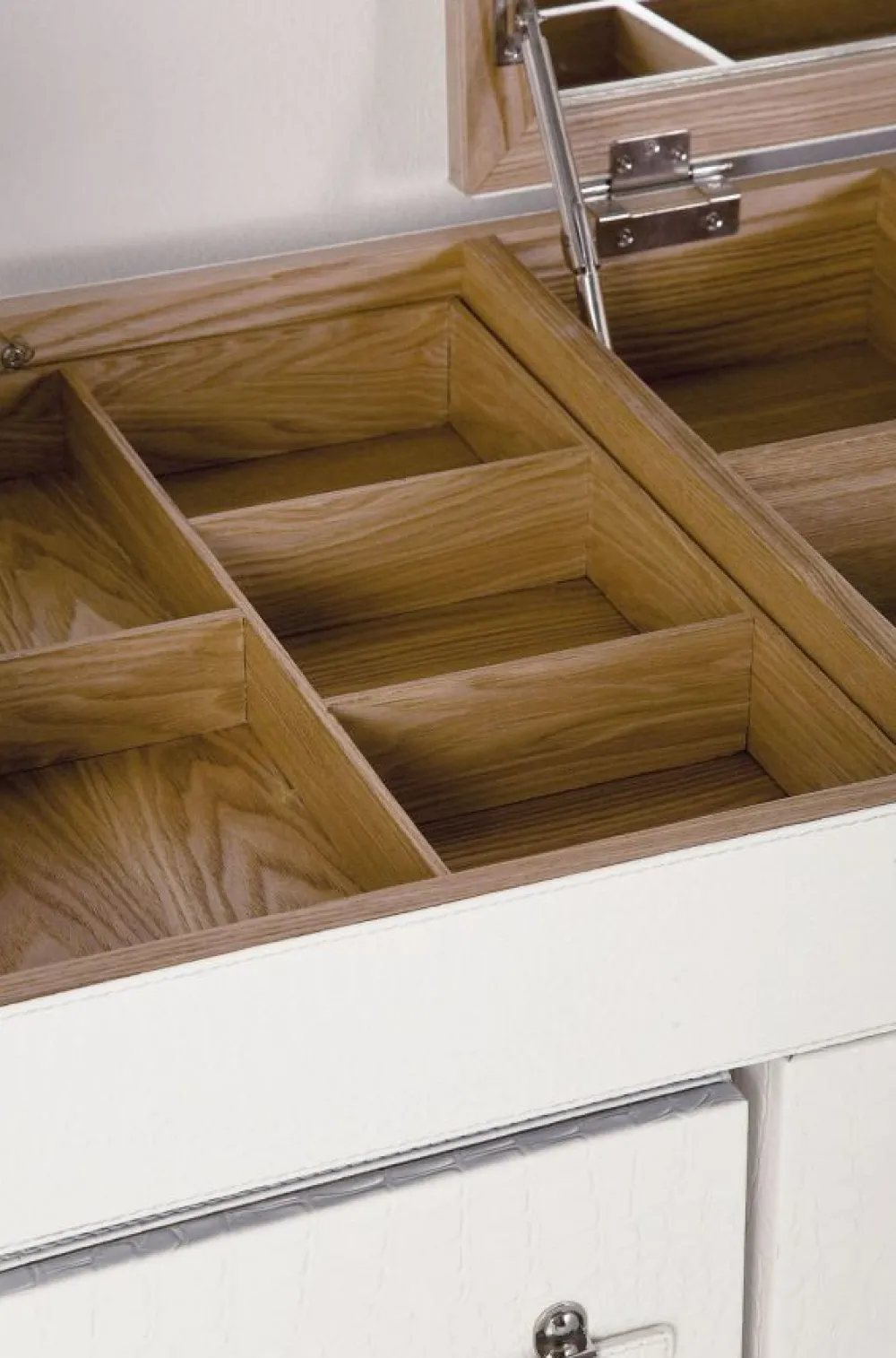 KARE Design Konsolipöydät Ja Sivupöydät*Make Up Combination Diva Croco Meikkipöytä, Valkoinen