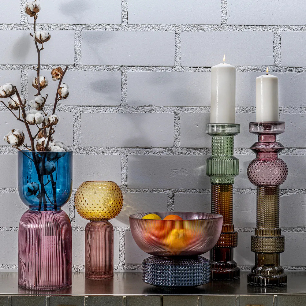 KARE Design Lyhdyt|Kynttilänjalat*Marvelous Duo Green Brown Kynttilänjalka 49cm