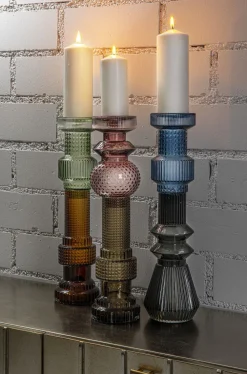 KARE Design Lyhdyt|Kynttilänjalat*Marvelous Duo Green Brown Kynttilänjalka 49cm