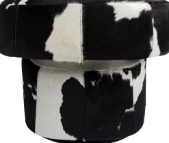 KARE Design Nojatuolit*Maye Pyörivä Nojatuoli, Lehmännahka, Musta-valkoinen