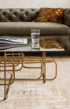 KARE Design Sohvapöydät*Meander Sohvapöytä, Kulta 140x80cm