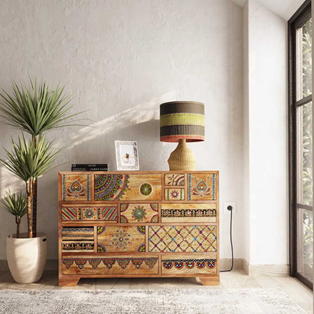 KARE Design Senkit|Olohuone*Menorca Lipasto Massiivi Mangopuu 115x80cm