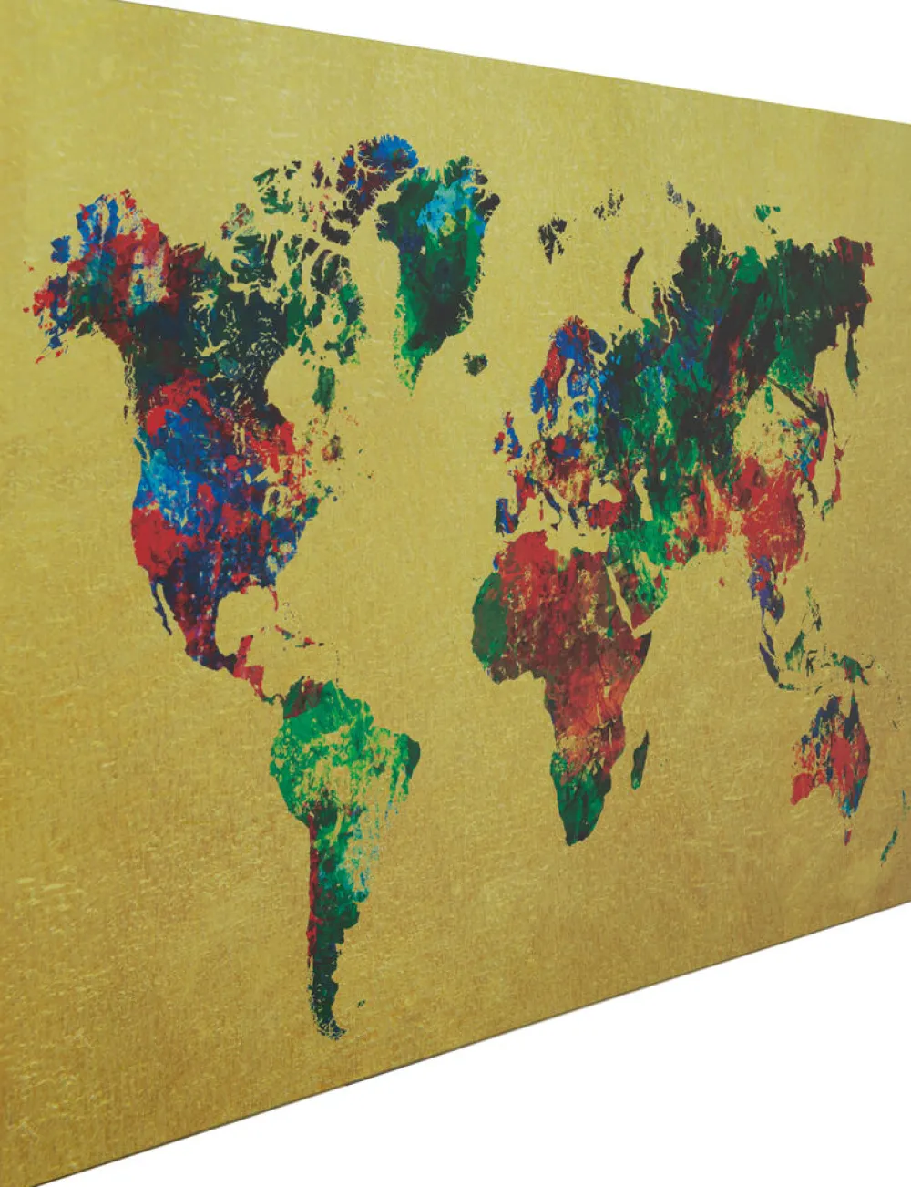 KARE Design Taulut*Metallic Colourful Map Lasitaulu 150x100cm