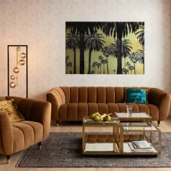 KARE Design Taulut*Metallic Palms Palmut Lasitaulu 180x120cm