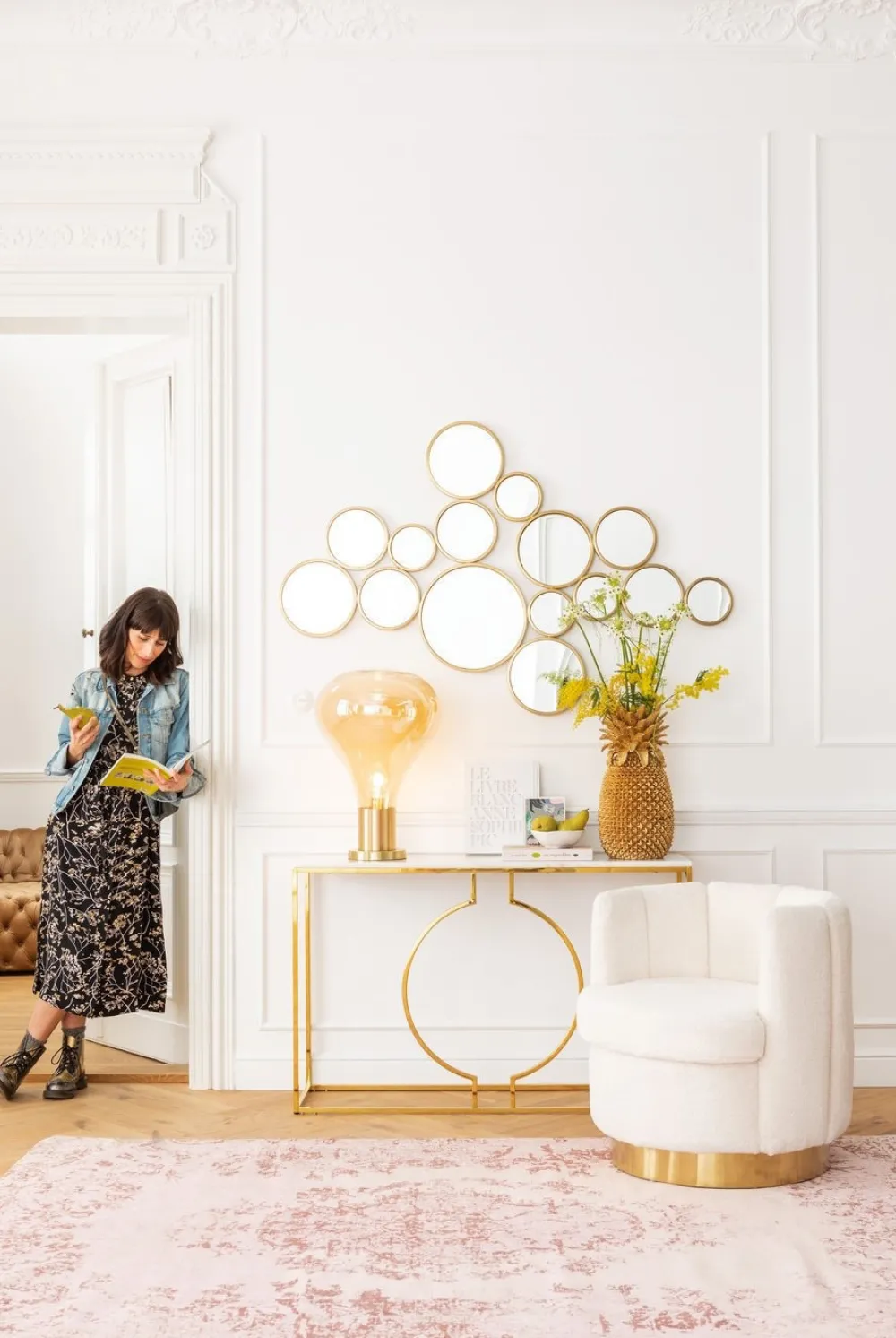 KARE Design Konsolipöydät Ja Sivupöydät*Miami Loft Konsolipöytä, Kulta 120cm