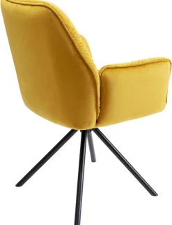 KARE Design Tuolit*Mila Tuoli Käsinojilla, Keltainen