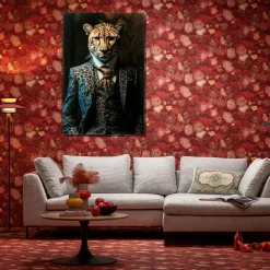 KARE Design Taulut*Mister Leo Leijona Lasitaulu 100x150cm