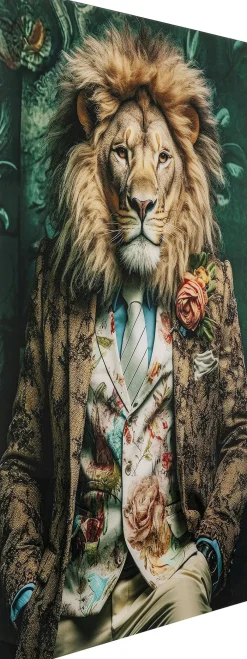 KARE Design Taulut*Mister Lion Leijona Lasitaulu 150x100cm