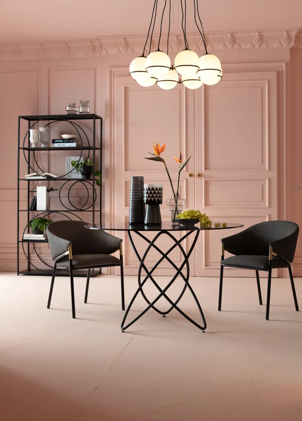 KARE Design Pöydät*Molekular Pöytä, Musta Ø120cm