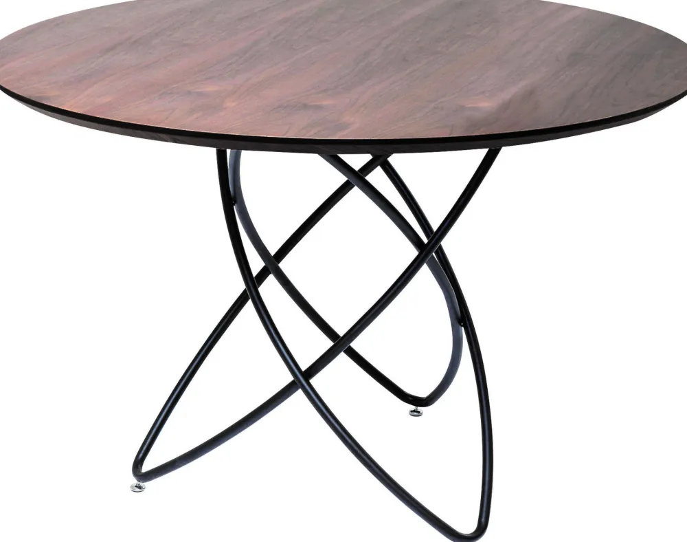 KARE Design Pöydät*Molekular Pöytä Pähkinä/musta Ø120cm