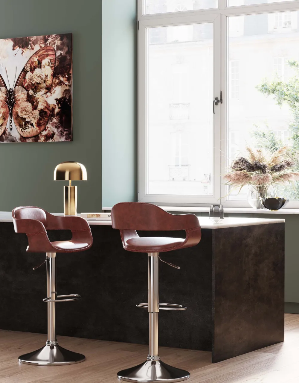 KARE Design Baarituolit*Monaco Nougat Baarituoli