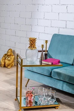 KARE Design Koriste-Esineet*Monkey Gorilla Medium Koriste-esine, Figuuri, Kulta 39cm