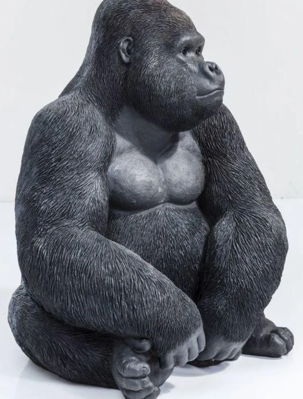KARE Design Jalalliset Koriste-Esineet*Monkey Gorilla Side XL Gorilla Koriste-esine, Figuuri, Musta 76cm