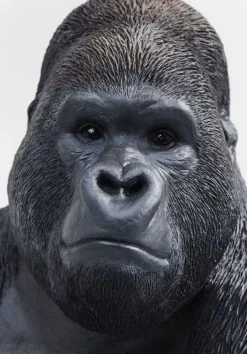 KARE Design Jalalliset Koriste-Esineet*Monkey Gorilla Side XL Gorilla Koriste-esine, Figuuri, Musta 76cm